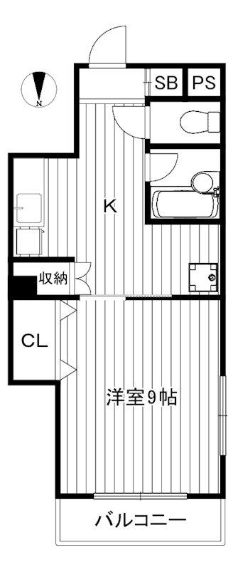 ファーイーストビル(1K/4階)の間取り写真