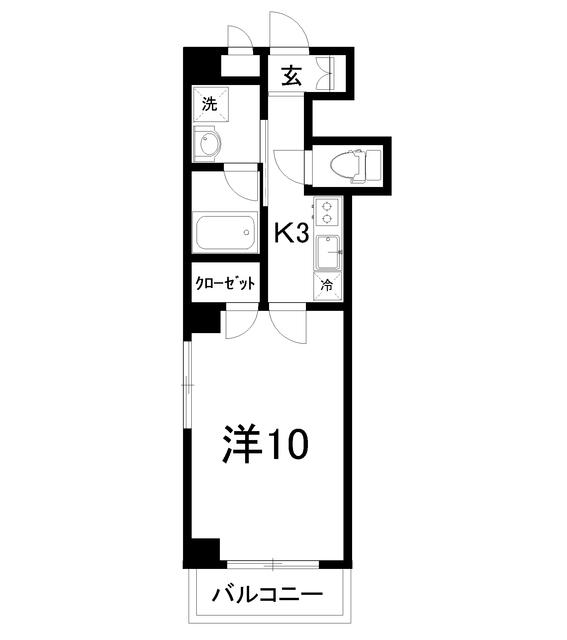 CLASS・Y(1K/2階)の間取り写真