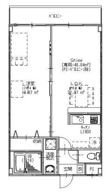 ソリス緑が丘(1LDK/2階)の間取り写真