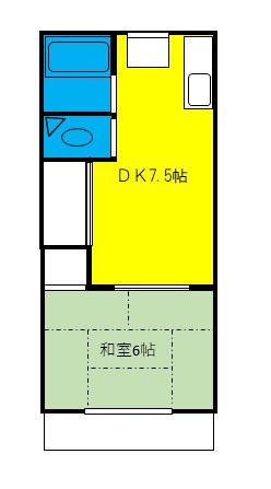 THコーポ(1K/2階)の間取り写真