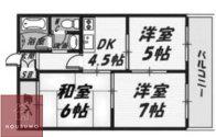 ホワイトハイツ(3DK/2階)の間取り写真