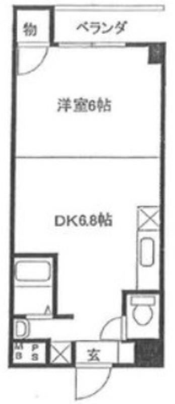 プランドールSAKAE2(1DK/3階)の間取り写真