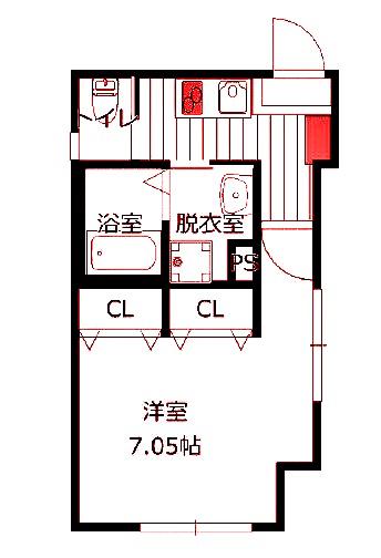 PLAINVIII(1K/1階)の間取り写真
