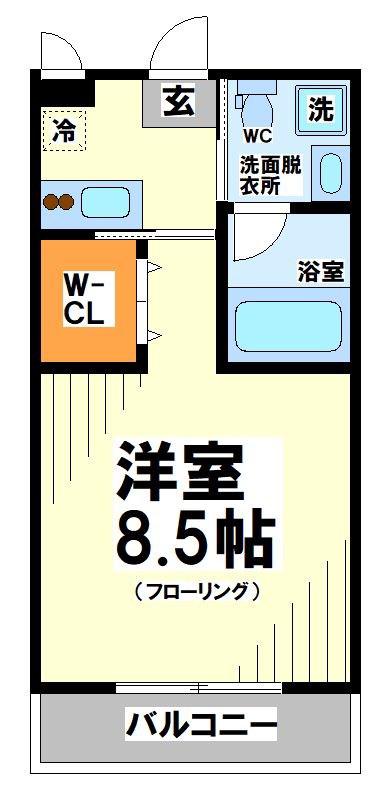 コンフォートヒルズ 当社管理物件(1K/1階)の間取り写真