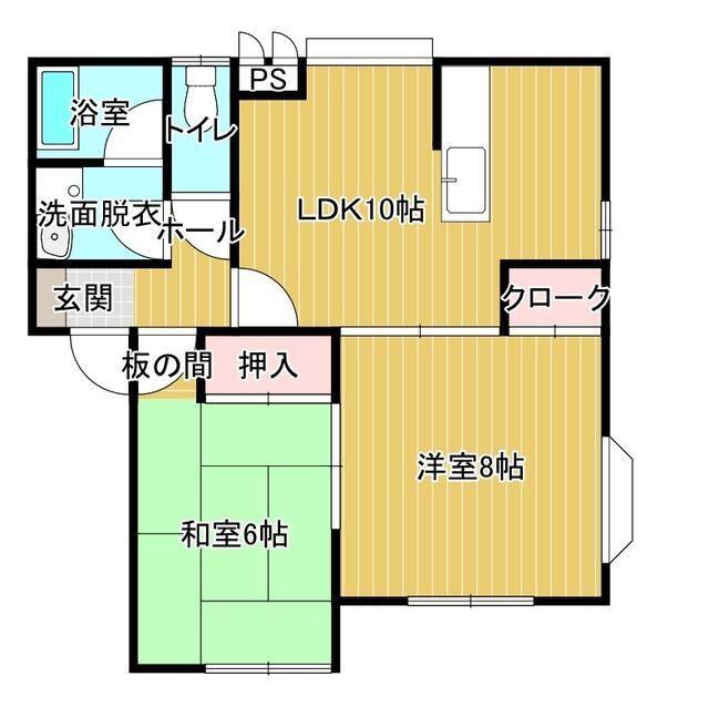 サニ-ヒル(2LDK/2階)の間取り写真