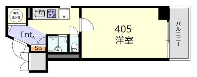 中銀第2新橋マンシオン(1K/4階)の間取り写真