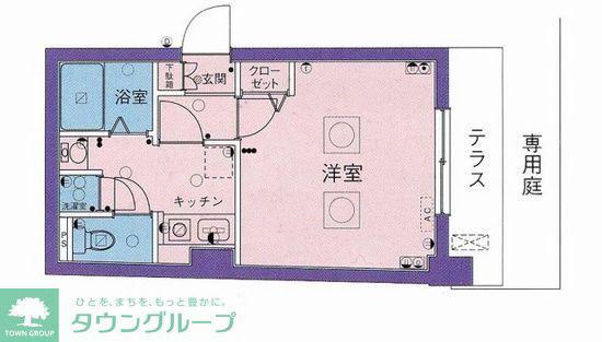 菱和パレス渋谷本町(1K/1階)の間取り写真
