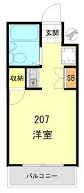 ペガサスマンション渋谷本町(ワンルーム/2階)の間取り写真