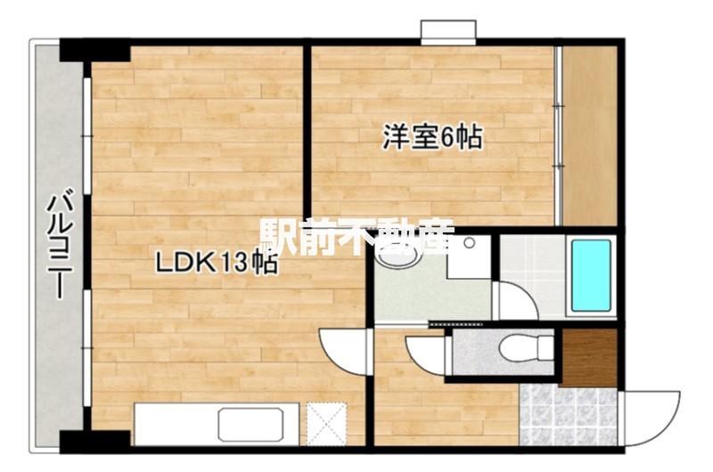 朝日プラザ天神(1LDK/11階)の間取り写真