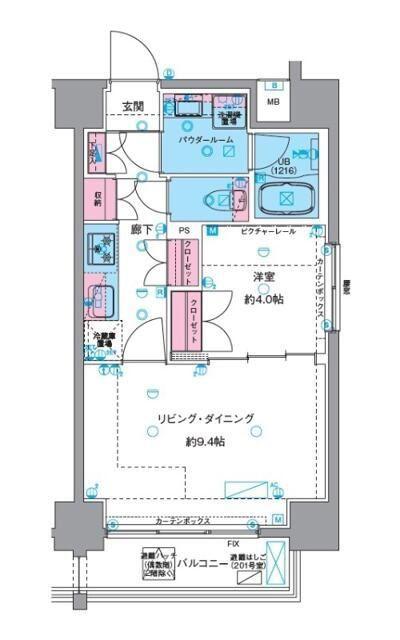 ジェノヴィア浅草Ⅵスカイガーデン(1LDK/10階)の間取り写真