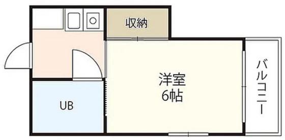 旭マンション(1K/4階)の間取り写真