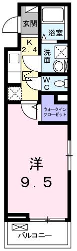 サラスバディ(1K/3階)の間取り写真
