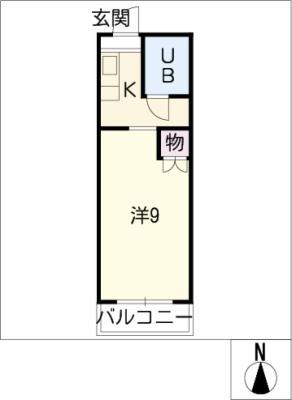 アドバンス タツノ(1K/1階)の間取り写真