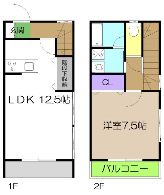 メゾン・ド・フルールII(1LDK/1階)の間取り写真