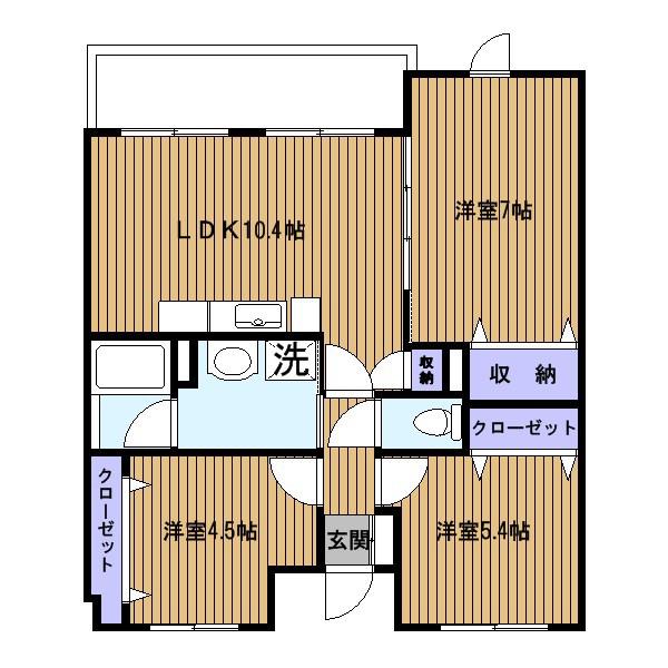 リステグラーツ(3LDK/3階)の間取り写真