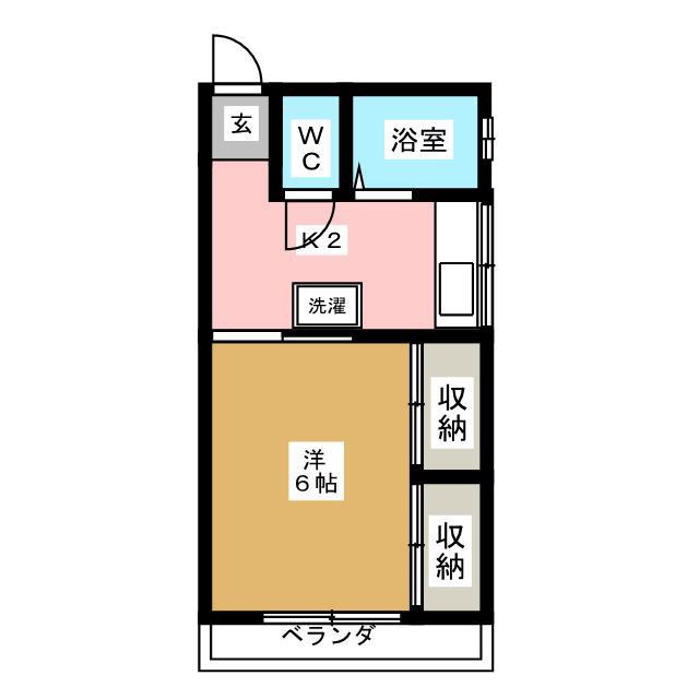 望月マンション(1K/3階)の間取り写真
