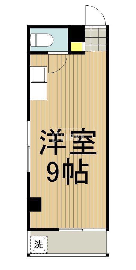 桃井ビル(ワンルーム/2階)の間取り写真