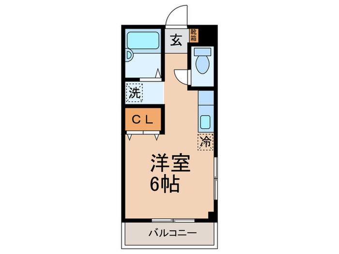 SUNFORT(ワンルーム/1階)の間取り写真