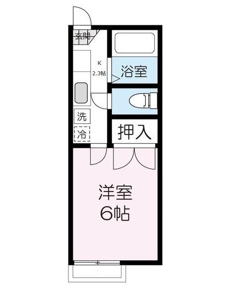 コーポサンシャイン(1K/2階)の間取り写真