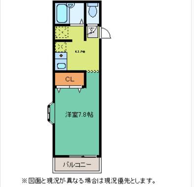 アローズ梶ヶ谷(1K/1階)の間取り写真