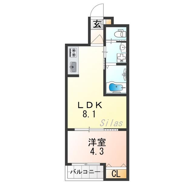 H-MAISON大正VII(1LDK/2階)の間取り写真