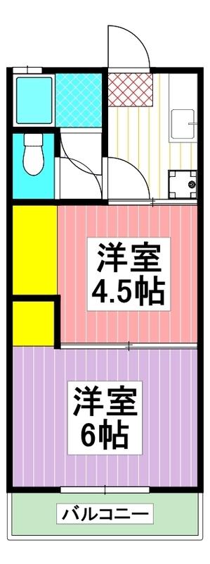 さくらハイツ(2K/1階)の間取り写真