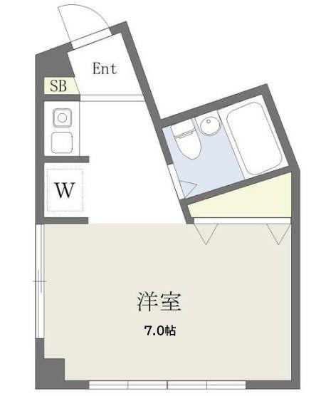 紀の家マンション(ワンルーム/4階)の間取り写真
