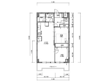 デンス河野(2LDK/6階)の間取り写真