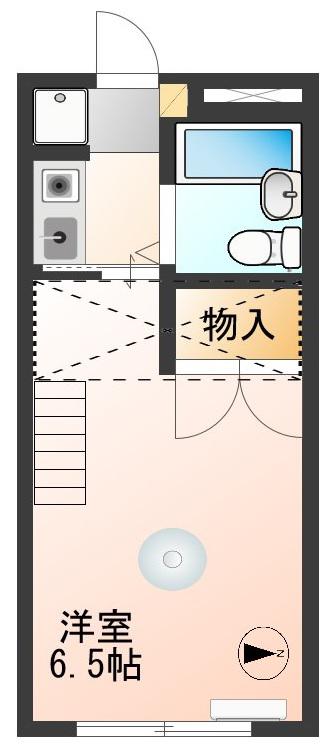 アスペンコート(1K/1階)の間取り写真