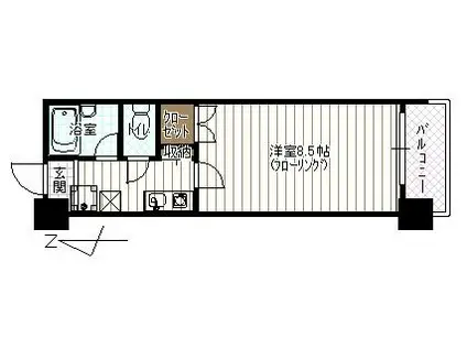 アペックス福井医大前(1K/6階)の間取り写真