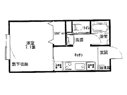 メゾンY&SIV(1K/2階)の間取り写真