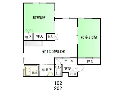 コーポファースト(2LDK/1階)の間取り写真