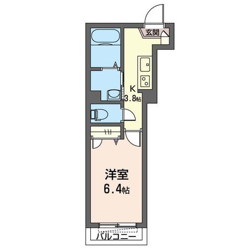フェリシード阿佐ヶ谷(1K/2階)の間取り写真
