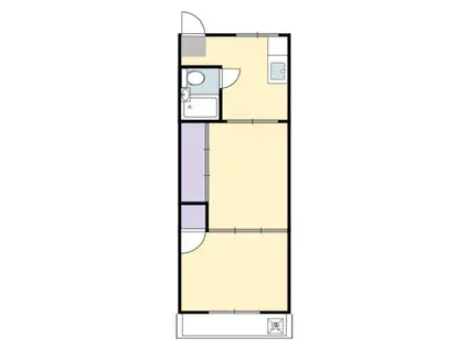 コーポサンシャインPART3(1K/2階)の間取り写真