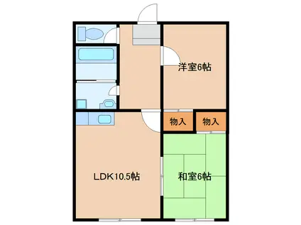 アビタシオンA(2LDK/1階)の間取り写真