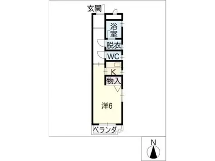 プチコート浅間(1K/4階)の間取り写真