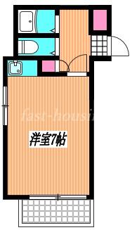 ハイツ中澤(ワンルーム/3階)の間取り写真