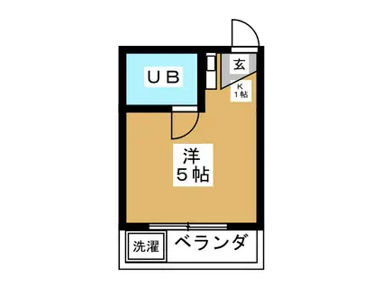 マリソル笹塚(ワンルーム/2階)の間取り写真