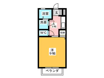 メゾンYOU(1K/1階)の間取り写真