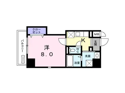 ザ・マンション横須賀(1K/4階)の間取り写真
