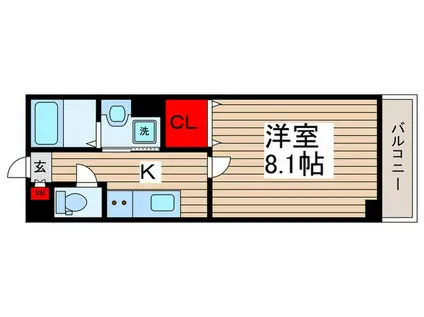 アンクルール南柏II(1K/1階)の間取り写真