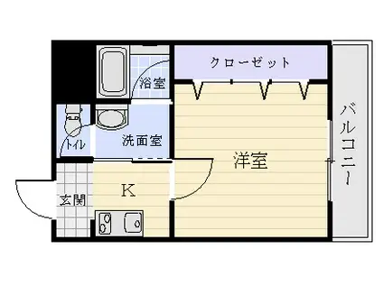 横井マンション(1K/3階)の間取り写真