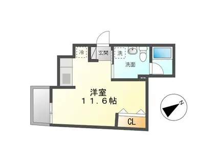 COZY有松(ワンルーム/2階)の間取り写真