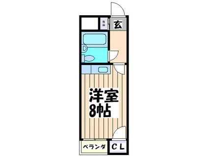 北堀江レジデンス(ワンルーム/2階)の間取り写真