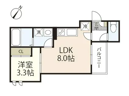 REGALESTアカシア東高須(1LDK/3階)の間取り写真