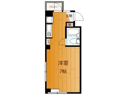ハイツプリムラ(ワンルーム/3階)の間取り写真