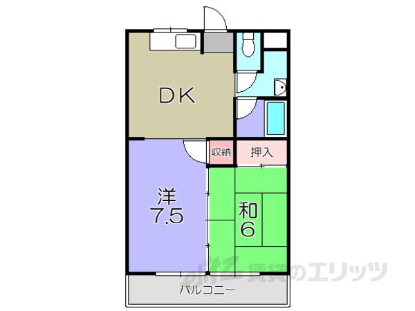 川崎マンション弐番館(2DK/3階)の間取り写真