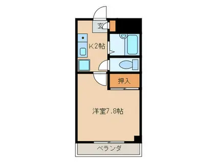 SATOマンション(1K/2階)の間取り写真