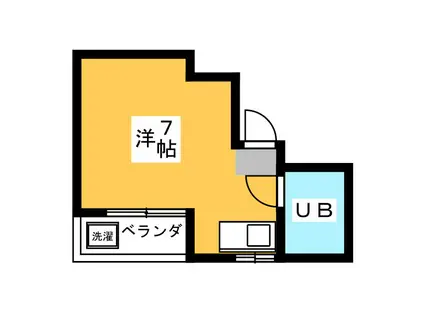 ウッディ・エイト(ワンルーム/4階)の間取り写真