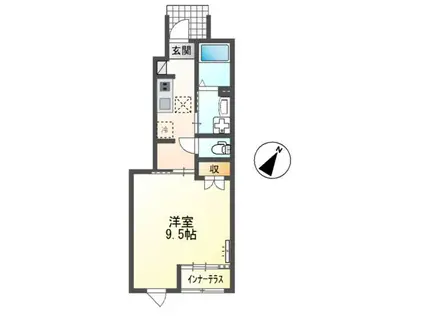 MKBー2(1K/1階)の間取り写真